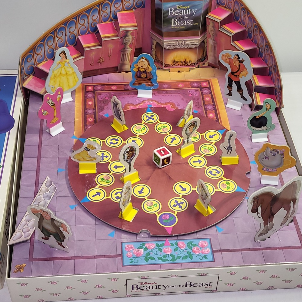 Milton Bradley Disney Beauty and the Beast Game 3-D Board Game 1991 Vintage 4204 - Picture 6 of 8